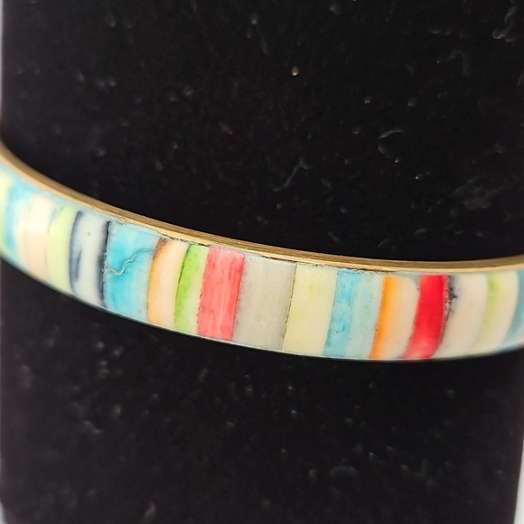 STONE Colorful Mosaic Bangle Bracelet - Picture 3 of 8